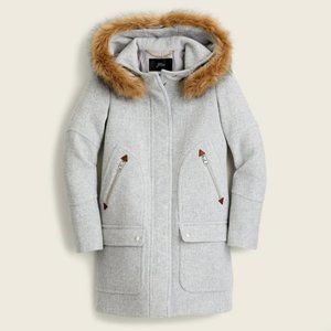 NWT J.Crew Chateau Parka in Italian Stadium-cloth Wool